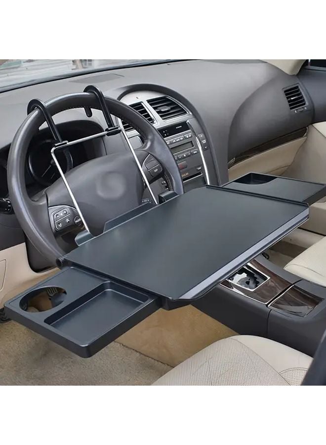 Versatile Car Steering Wheel Desk Tray Laptop Holder Durable ABS Material Fits Most Vehicles 1pc - Image 4